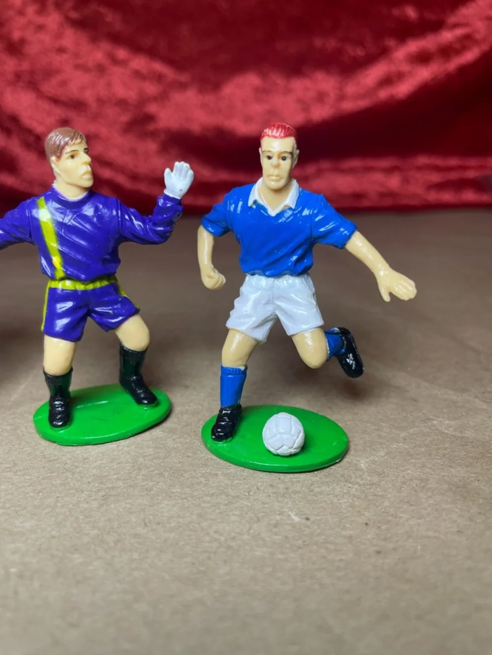 Vintage 1990s Cake Toppers- Soccer, Firefighter, Racers